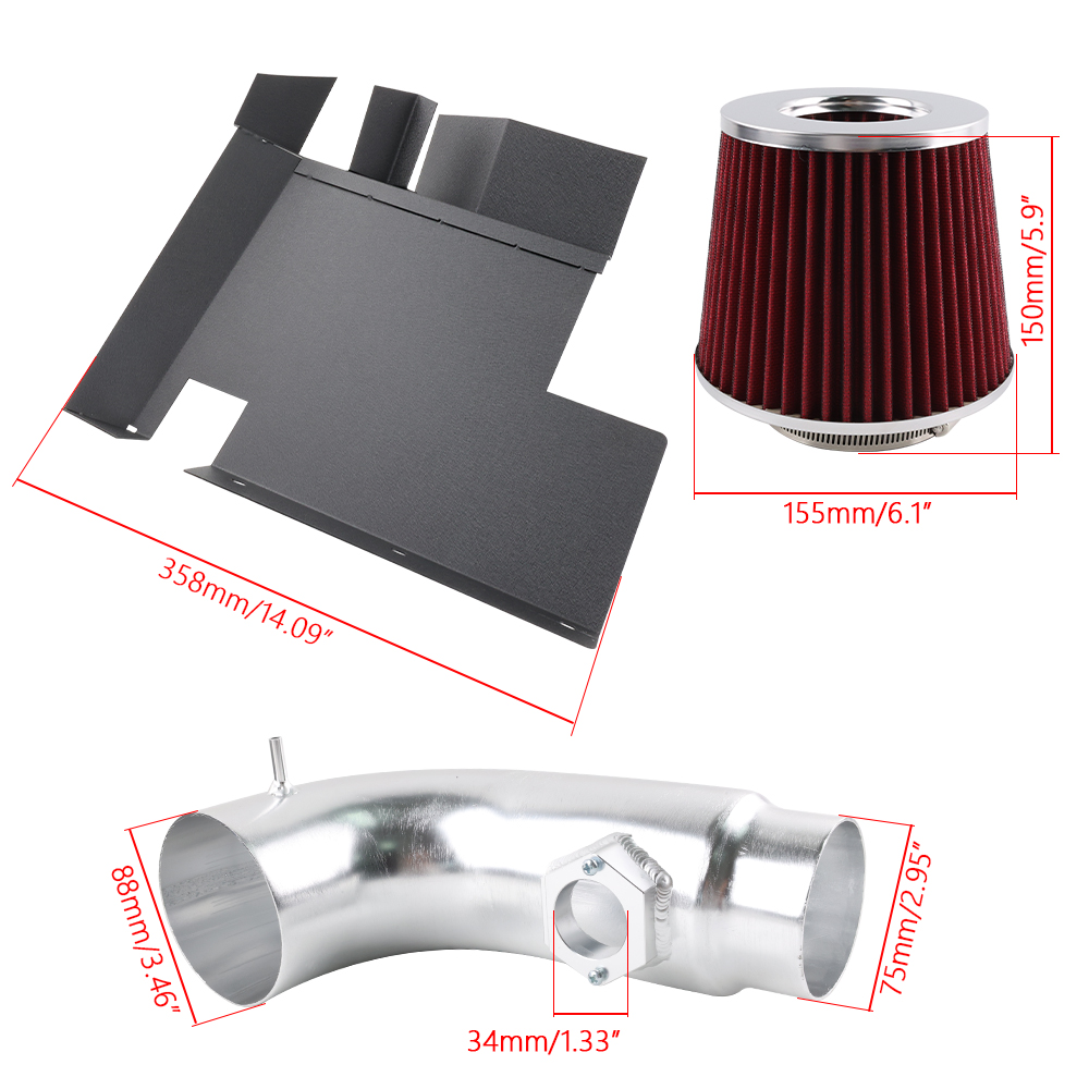 Cold Air Intake Kit for 07-11 BMW 128i 328i 3.0L 6cyl/aim026