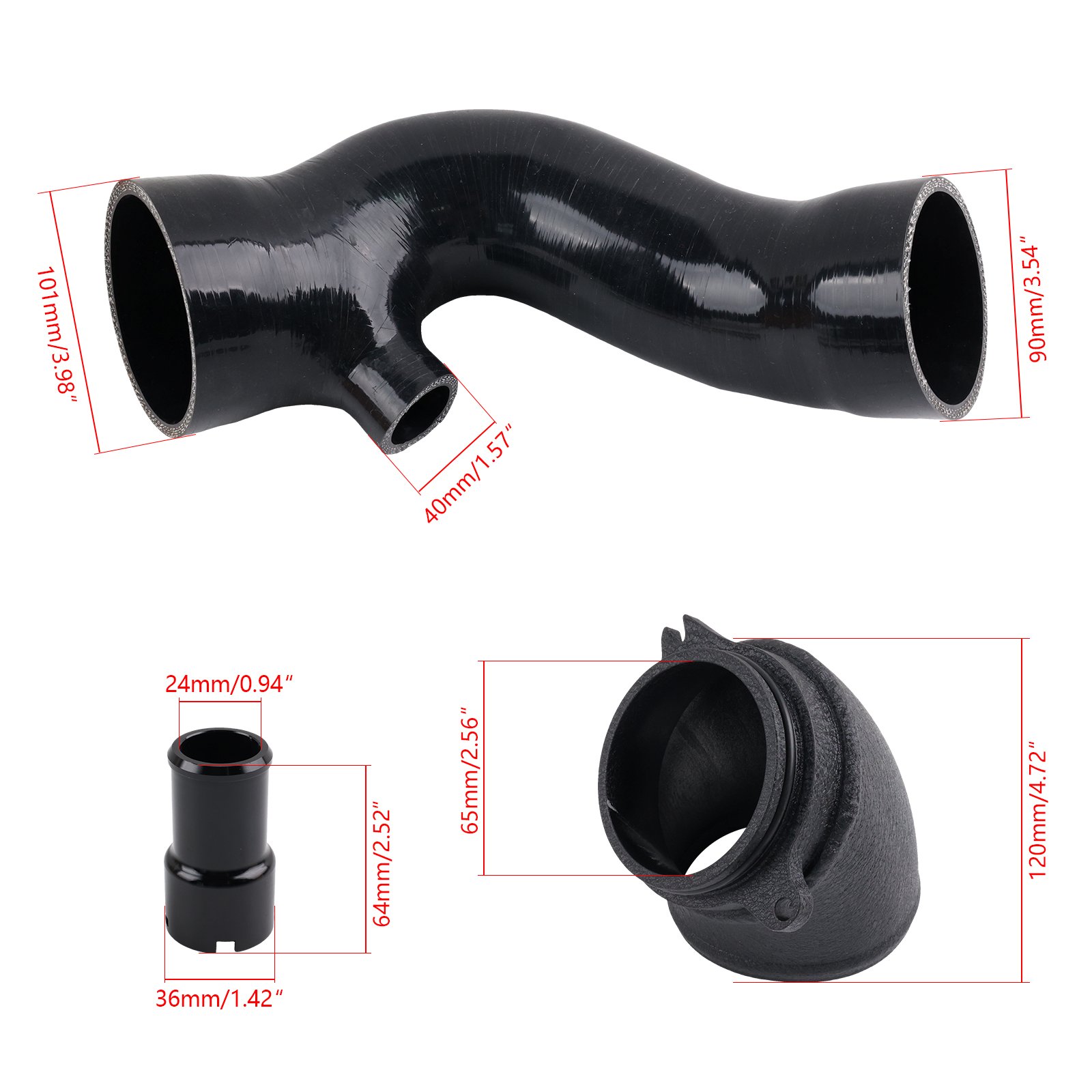 Turbo Inlet Elbow Intake Hose For VW Golf MK8 R / GTI CS / Audi S3 8Y ev4 gen4/AIM043